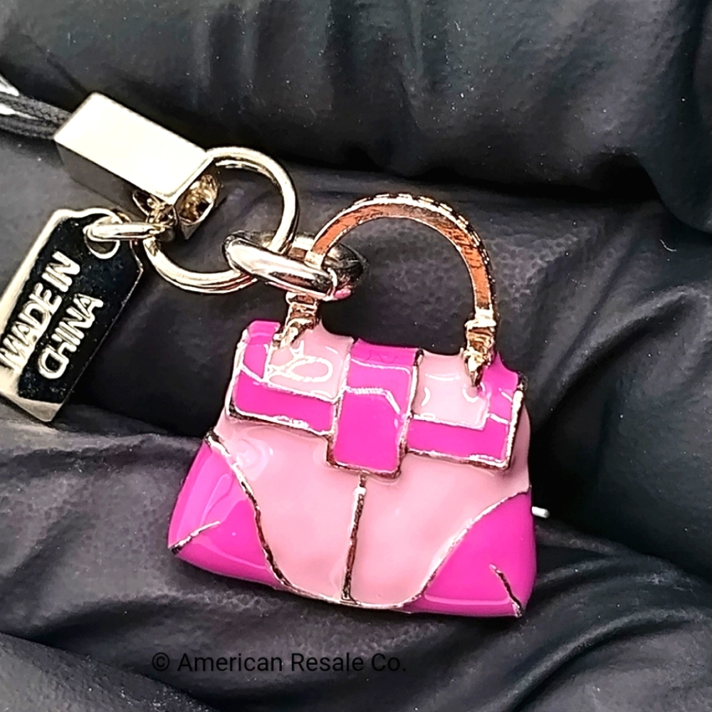 Vintage COACH Pink Mini Purse Keychain Lanyard, Y2K Purse Charm - Picture 9 of 10